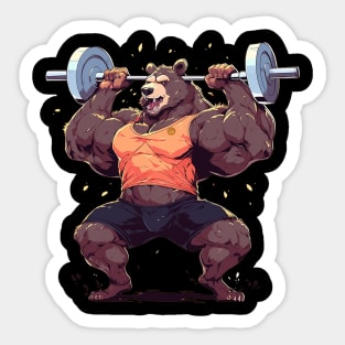 bear deadlift Sticker